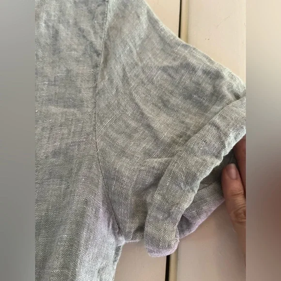 Tahari 100% Linen Preppy Tennis Minimalist Edwardian Button Front 90s Mini Dress - Picture 5 of 9